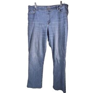 Style & Co Women's 18 Plus High Rise Bootcut Jeans Light Wash Embroidered Denim
